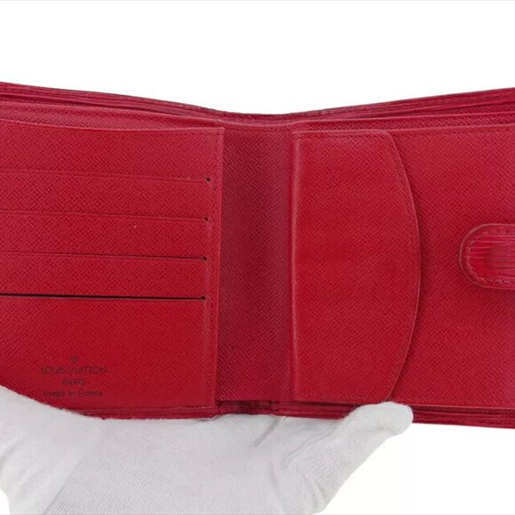 LOUIS VUITTON Bi -fold Wallet Epi Leather Authentic USED T20450 - Picture 9 of 10